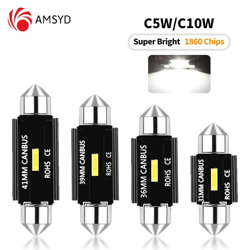ȣ C5W LED CSP 1860 1SMD Canbus  31mm 36mm 39mm 41mm,   C10W LED ڵ ׸    10 
